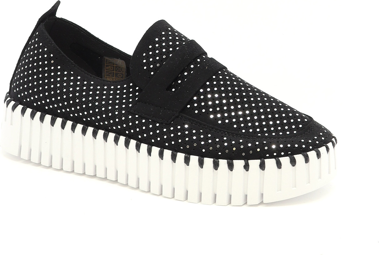 SOULIER SPORT LOAFER BRILLANT À SEMELLE