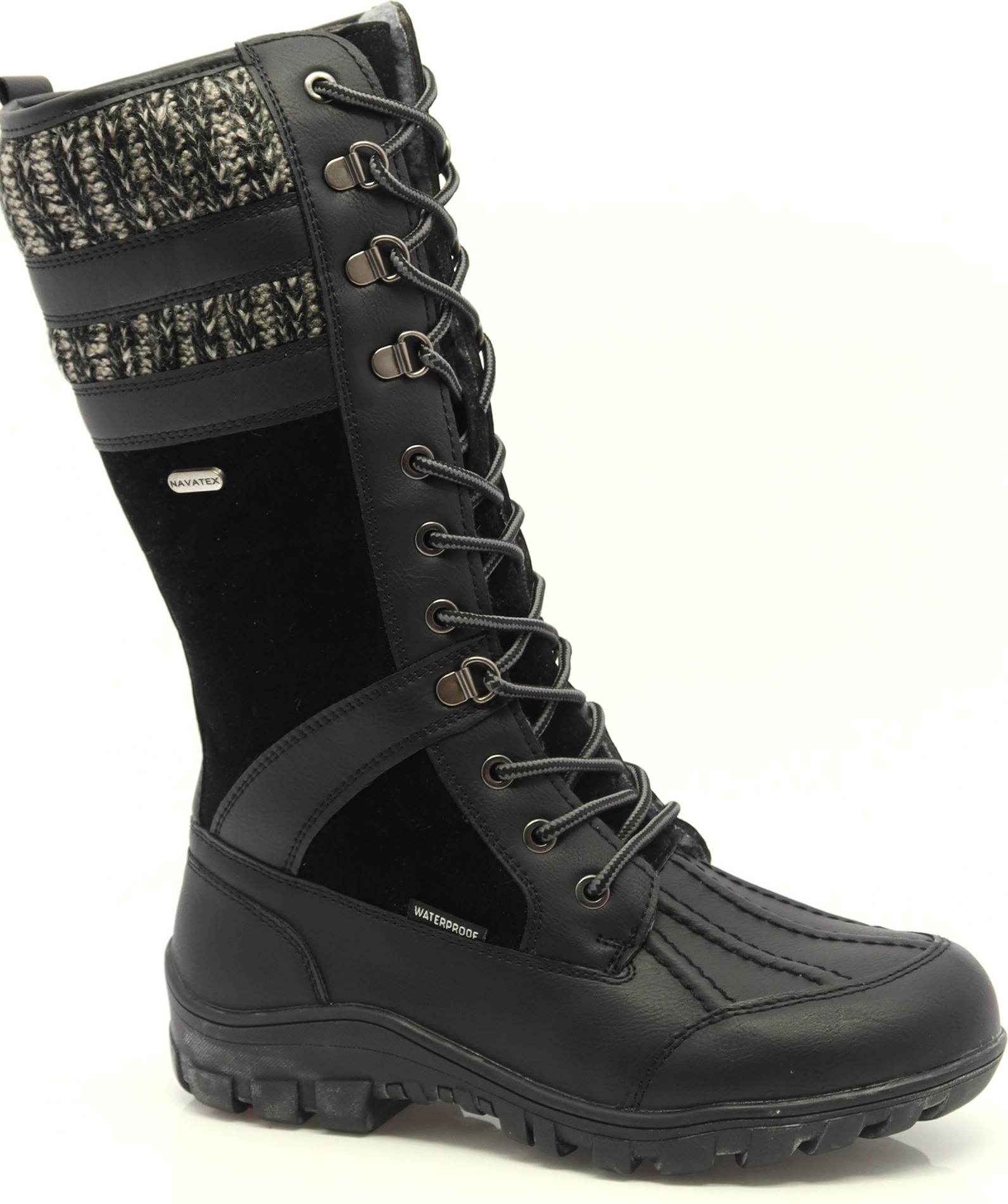 Fatal Trampling Retire NAVATEX : Waterproof winter boots with cleats from Canada