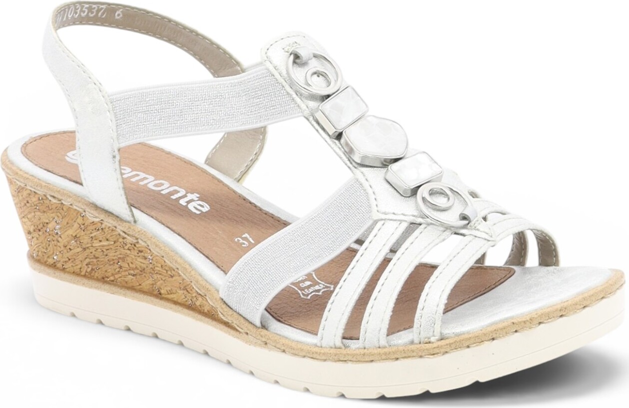 SANDALE À TALON COMPENSÉ-91009