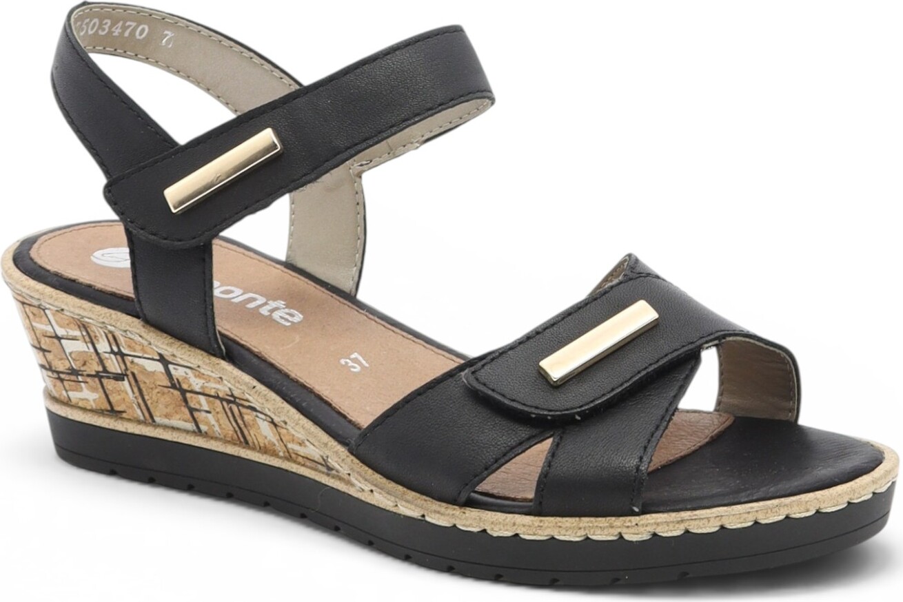 SANDALE À TALON COMPENSÉ-91010