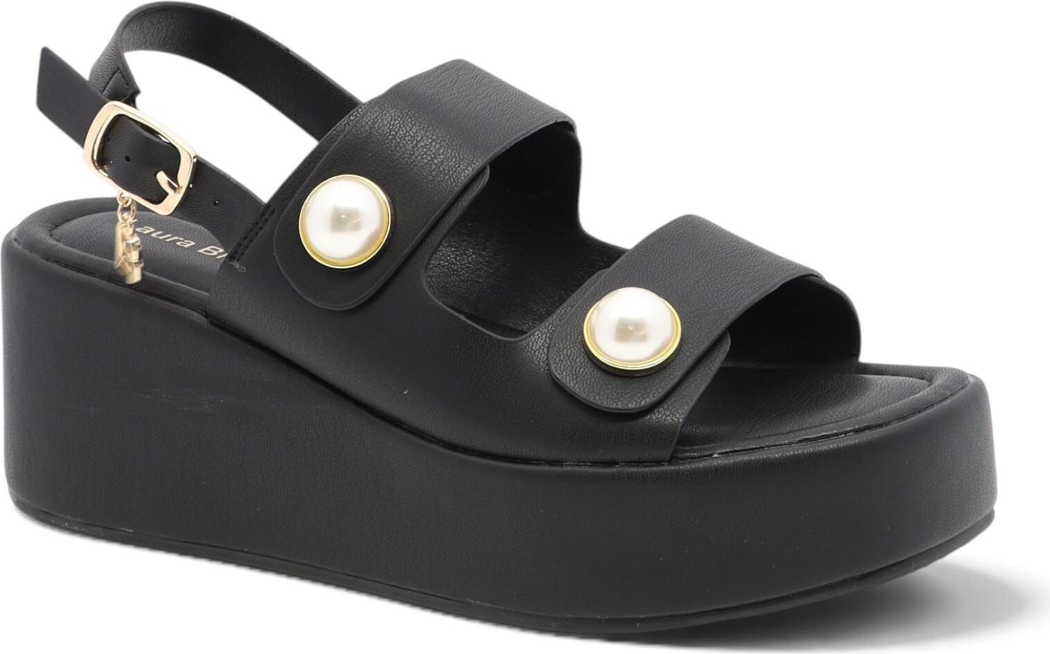 SANDALE À TALON COMPENSÉ-91624