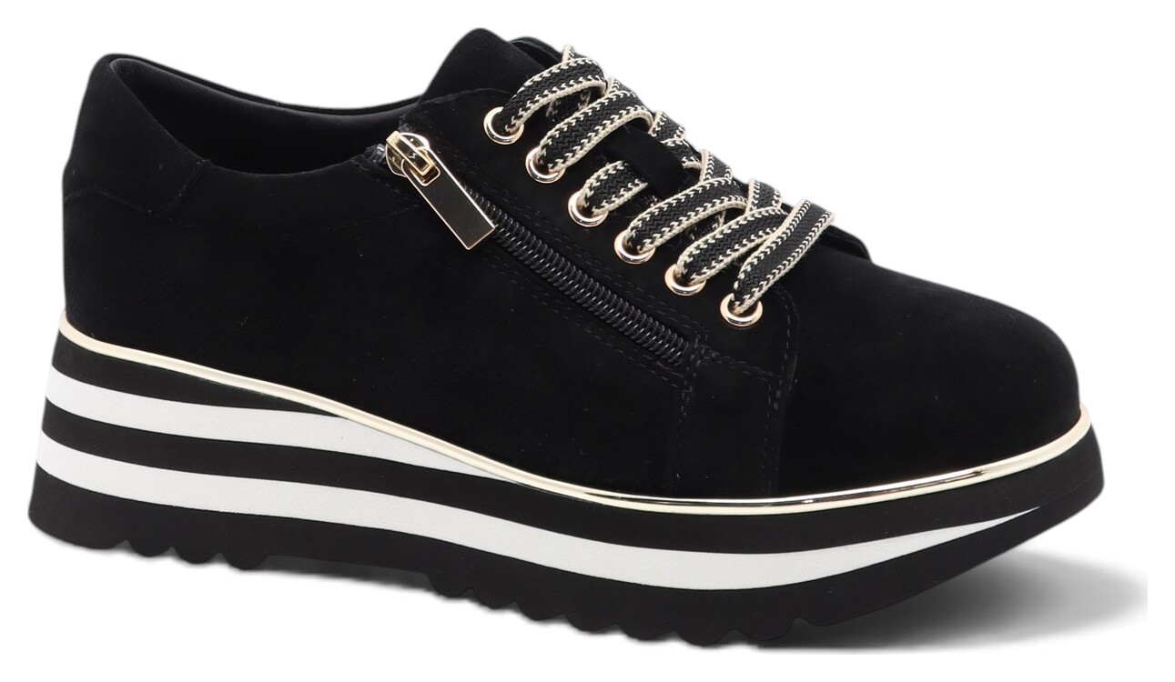 SOULIER LACÉ SUR SEMELLE COMPENSÉE-92693