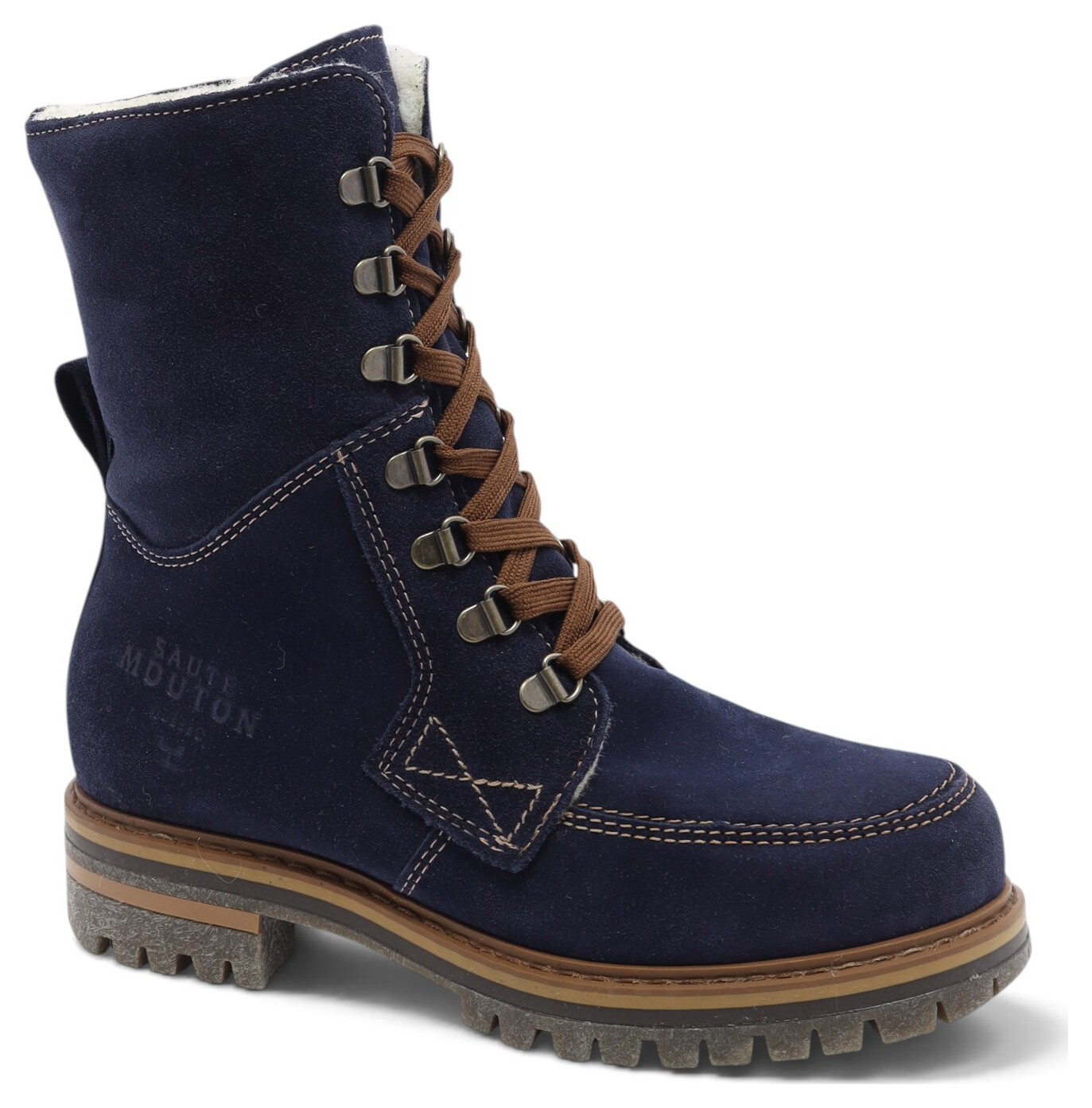 BOTTE LACÉE EN CUIR IMPERMÉABLE-93408