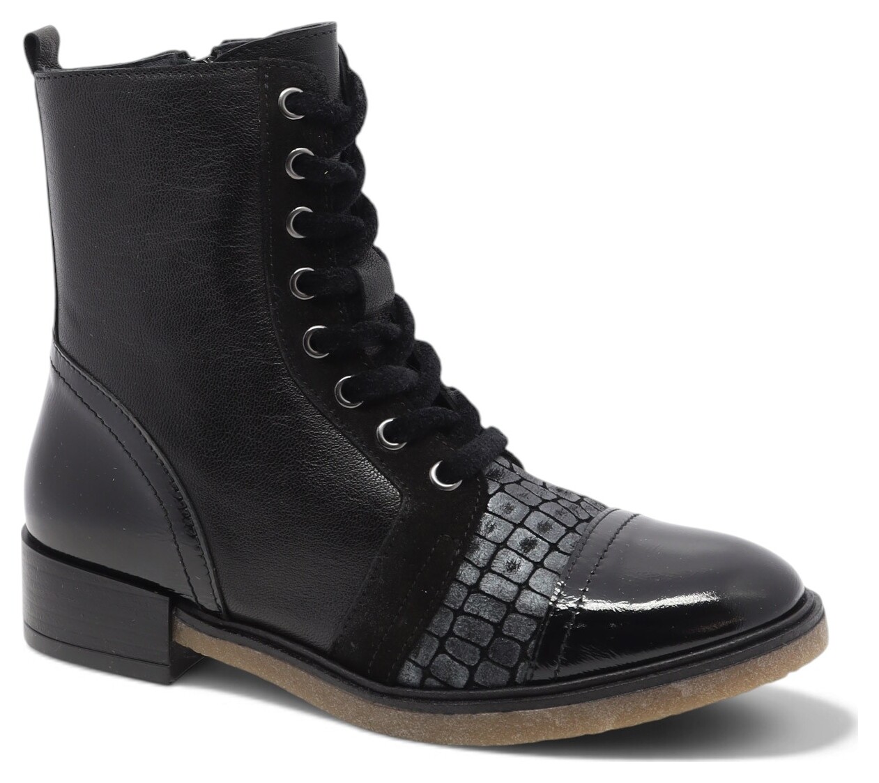 BOTTE LACÉE AVEC FERMOIR SUR TALON BAS-93735